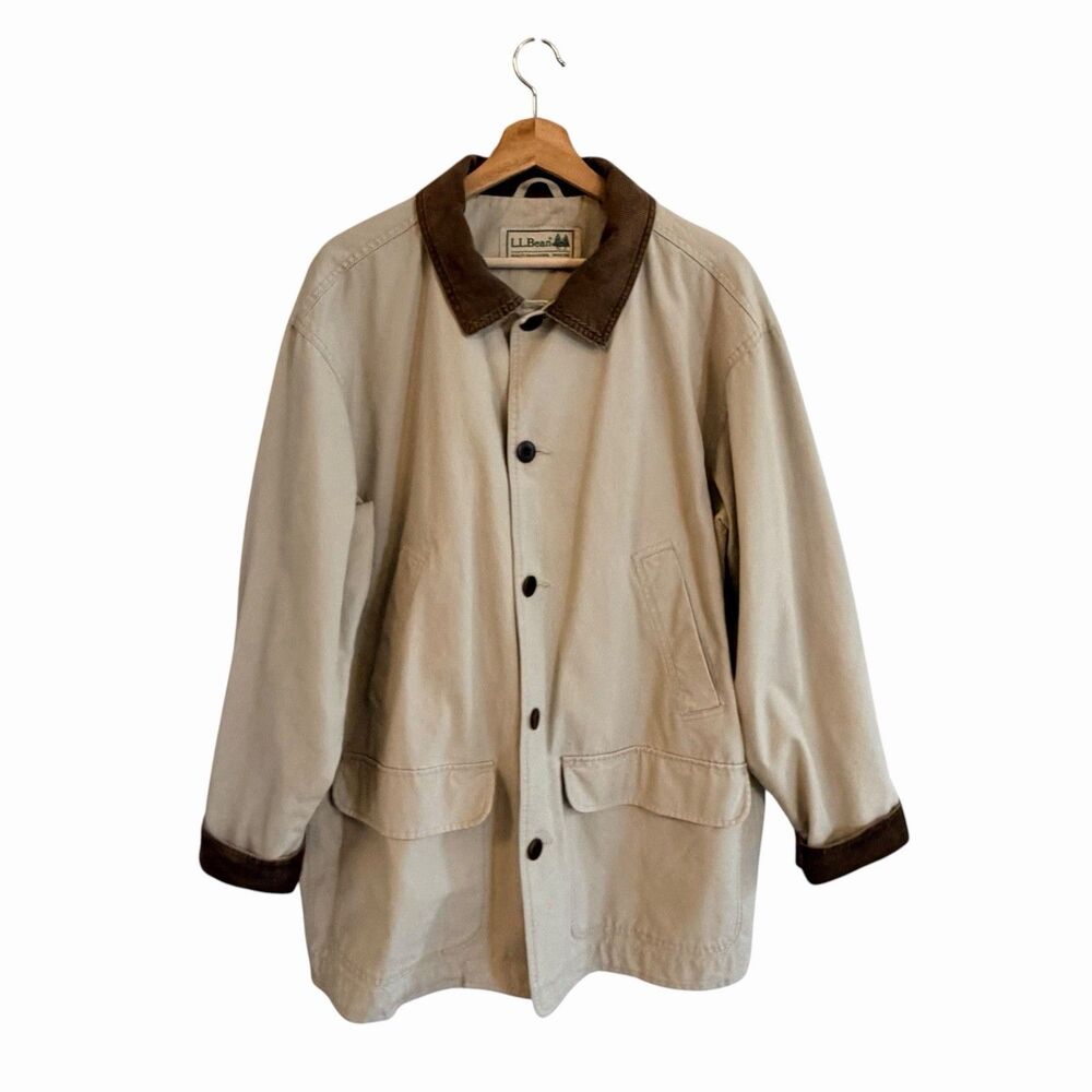 Vintage L.L. Bean Mens Canvas Chore Jacket Size L Barn Gorpcore Outdoors Hunting